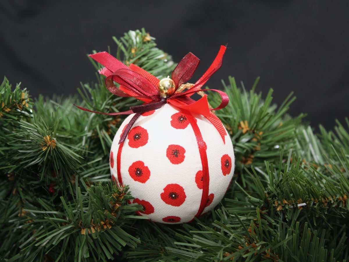 Boule de Noël tissu