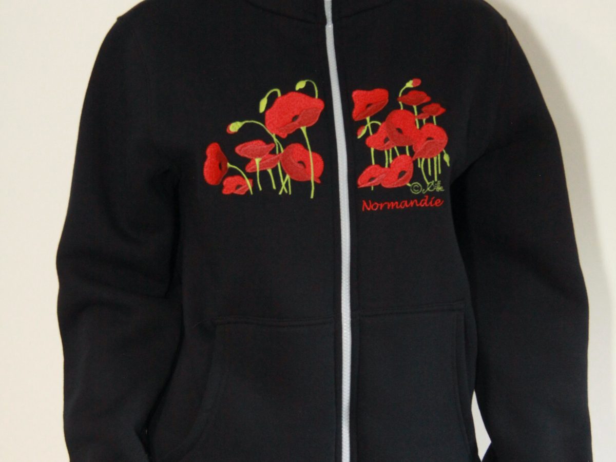 Veste zippée bleu marine