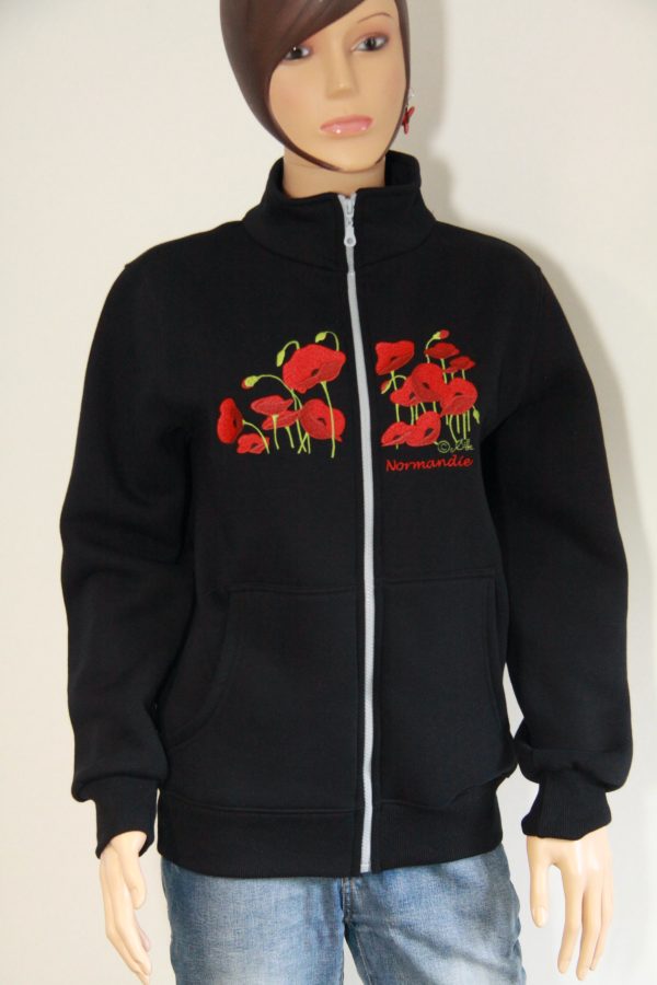 Veste zippée bleu marine