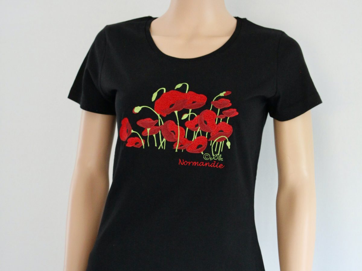 T-shirt brodé frise