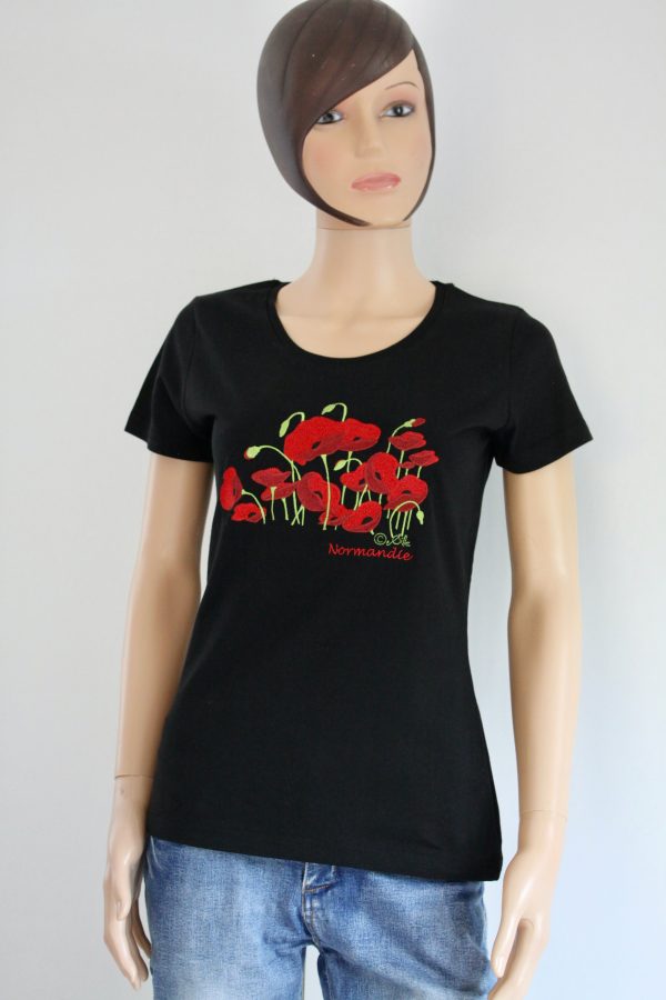 T-shirt brodé frise