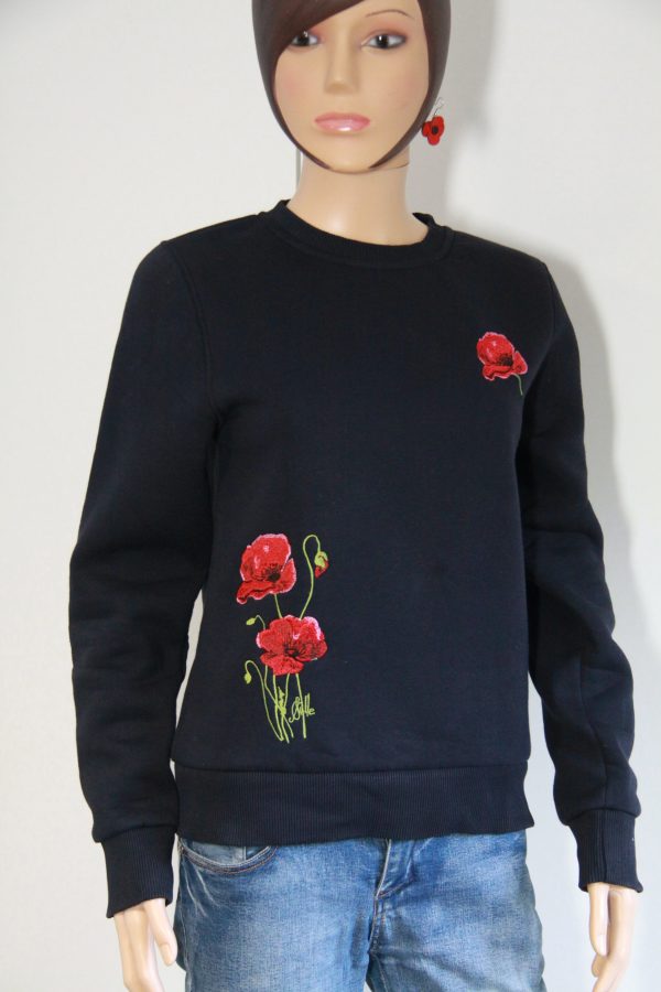 Sweat brodé bleu marine